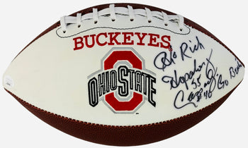 Hopalong Cassady Autographed Ohio State Football (Jsa)