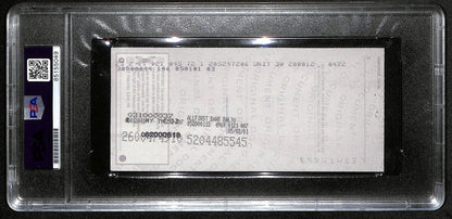 Johnny Unitas Signed 4/15/02 Check Psa/Dna Gem Mt 10 188651