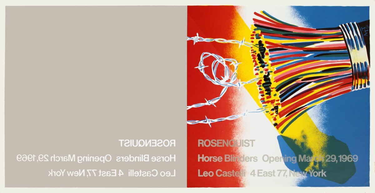 James Rosenquist Horse Blinders " Mixed Media Pop Art Multicolor R