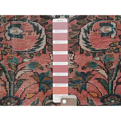 2'8"X8'3" Red Vintage Zoroastrian Hand Knotted Pure Wool Runner Clean Rug