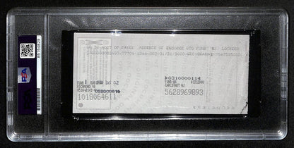 Johnny Unitas Hof Signed/Auto 2000 Bank Check