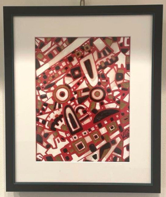Singular art on canvas acrylic with COA from Veronika Spleiss Original Painting