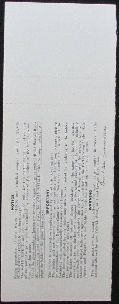 1969 Houston Astros World Series Game 3 Full Phantom Ticket Rare Nmmt 156001