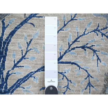 6'X8'5" Grandma Gray Afghan Peshawar Hand Knotted 100% Wool Oriental Rug