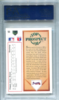 Chipper Jones 1991 Upper Deck #55 Psa Gem Mt 10 Card