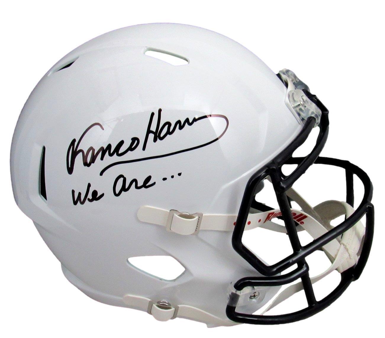 Franco Harris Signed/Inscr Psu Full Size Speed