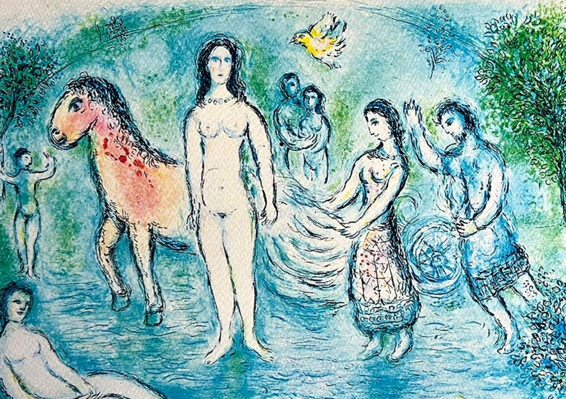 Marc Chagall Lithograph Coa Signed Hand Numbered Crayon Limited Museum