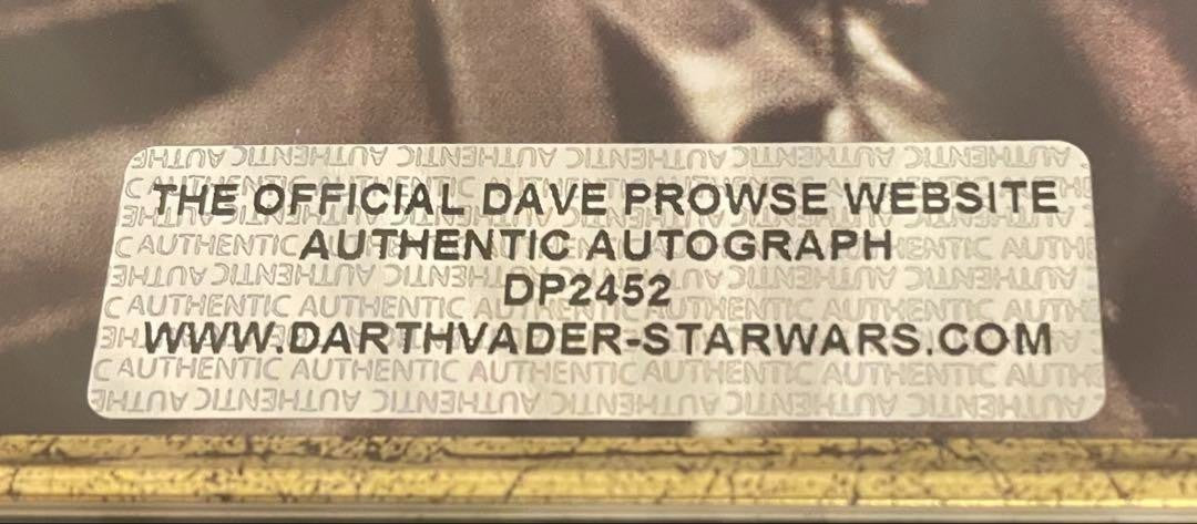 Star Wars Darth Vader Signed Photo By Dave Prowse Mbe W/ Coa & Frame Cinema
