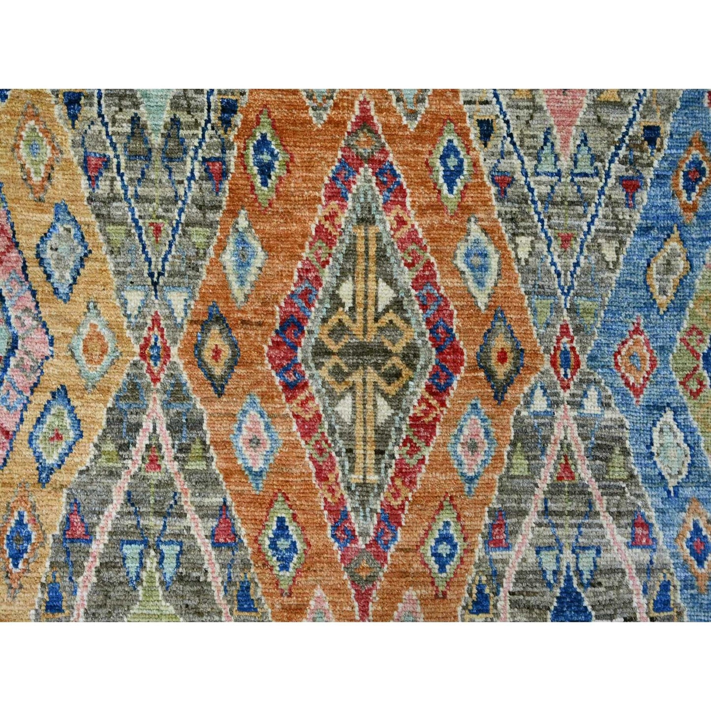7'10"X9'6" Gray Hand Knotted Rug Wool Anatolian Village Inspired Design