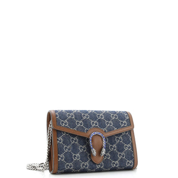 Gucci Dionysus Chain Wallet Gg Denim Small