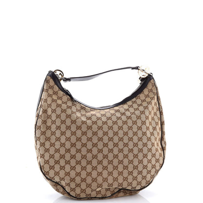 Gucci Twins Hobo Gg Canvas Medium