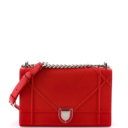 Christian Dior Diorama Flap Bag Grained Calfskin Medium