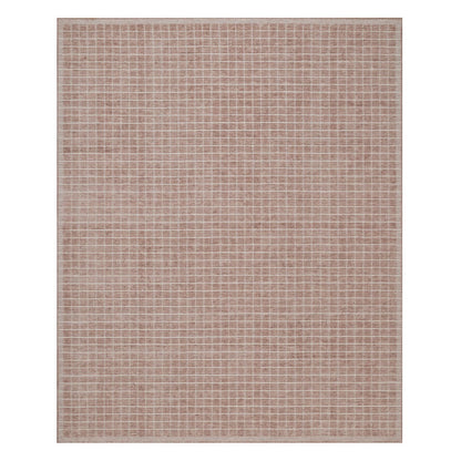 Rug 8'1"x10' Rose Pink Modern Plain Decor Box Design Loomed Knotted Wool