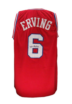 Julius Erving Hof Signed/Auto Red Custom