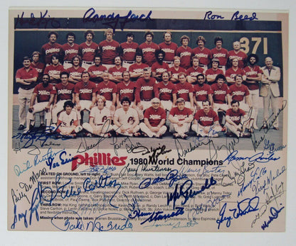 1980 World Series Champions Phillies Team Signed