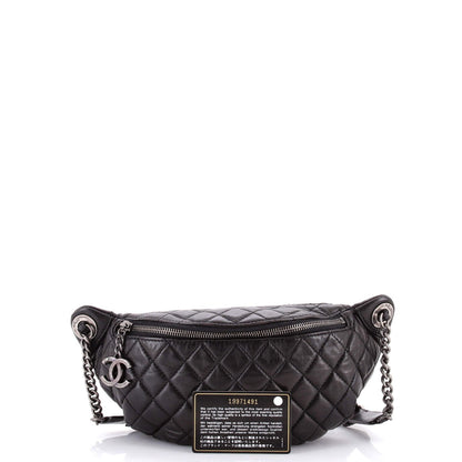 Chanel Banane Waist Bag Quilted Leather