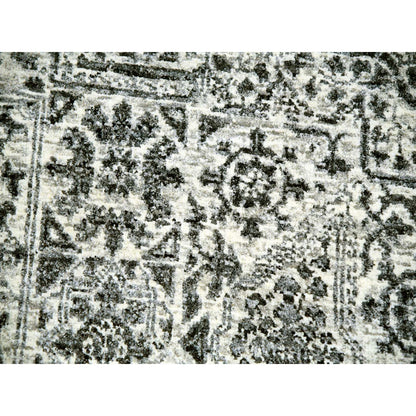 10'X10' Oxford White Hand Knotted Organic Wool Mamluk Dynasty Round Rug