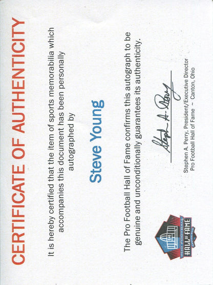 Steve Young 1St Day Cover Envelope (Jsa)