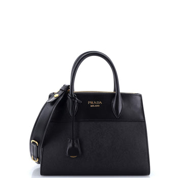 Prada Esplanade Tote Saffiano With City Calf Small