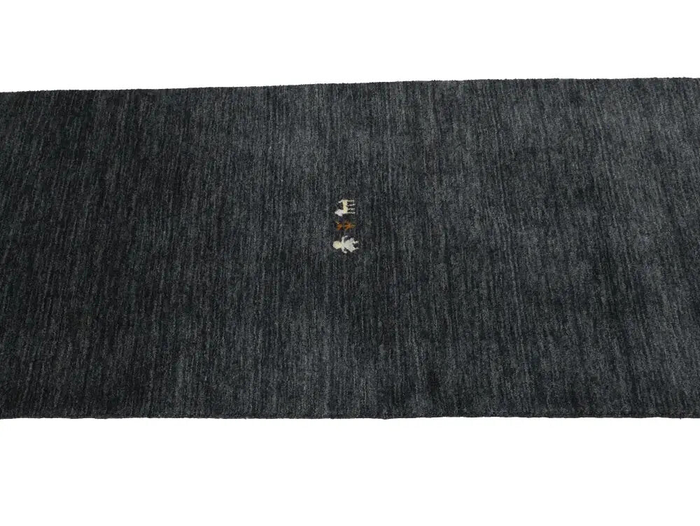 Plush Gabbeh Runner Rug Charcoal Tribal Modern