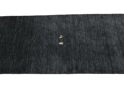 Plush Gabbeh Runner Rug Charcoal Tribal Modern