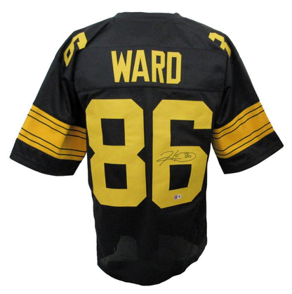 Hines Ward Signed/Autographed Steelers Black/Yellow Custom Jersey Beckett 194777