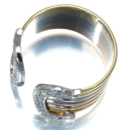 Cartier Ring Diamond 2C Double C C2 3Color Lm Eu55 18K Yg/Wg/Pg
