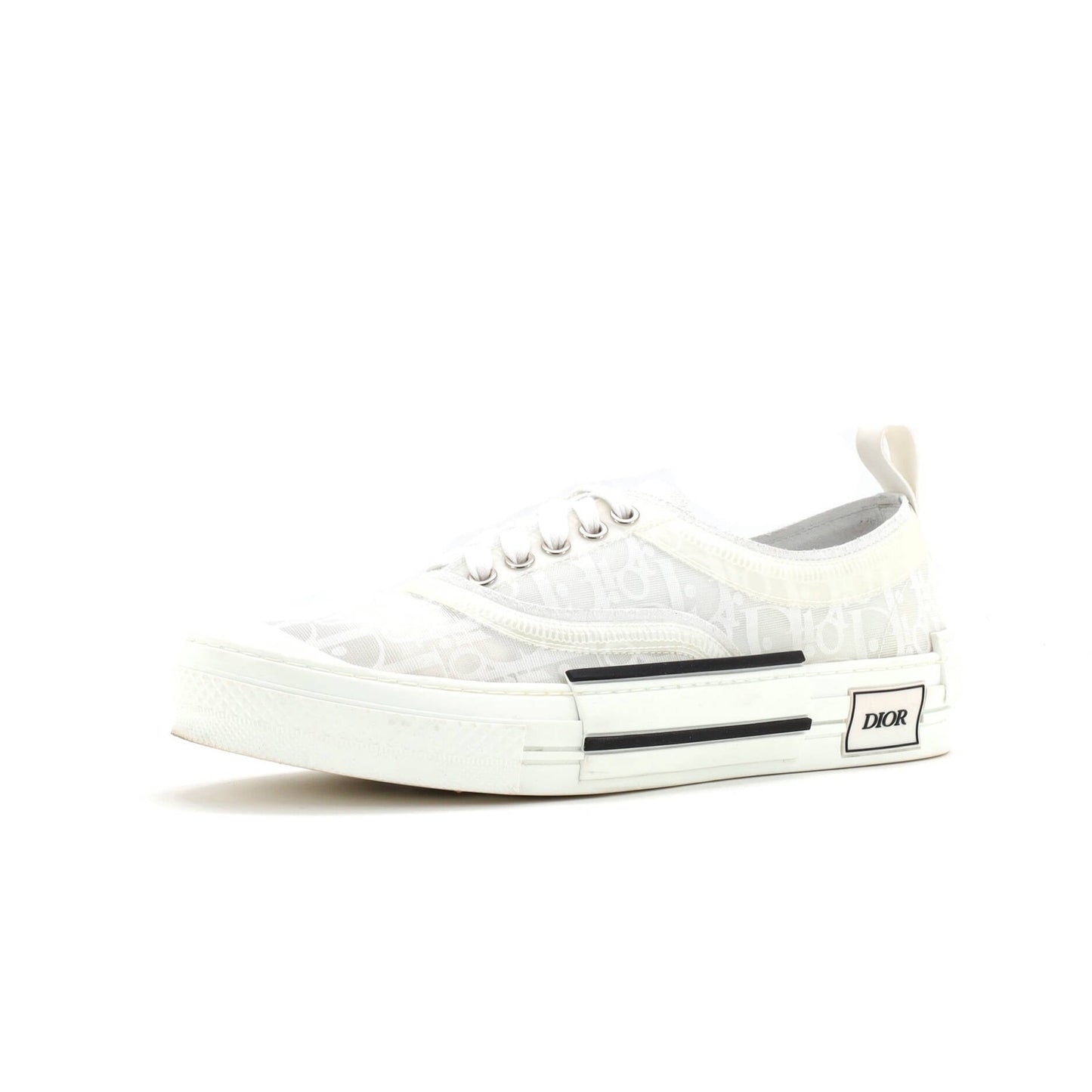 Christian Dior Men'S B23 Cap Toe Low-Top Sneakers Oblique Technical Canvas