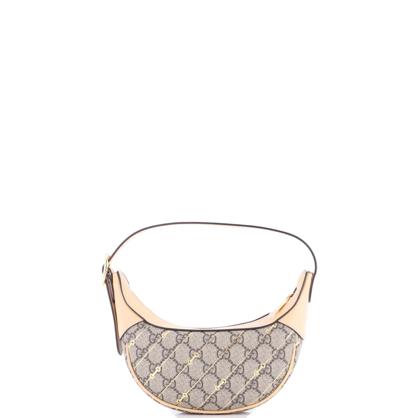 Gucci Ophidia Half Moon Bag Print Gg Coated Canvas Mini