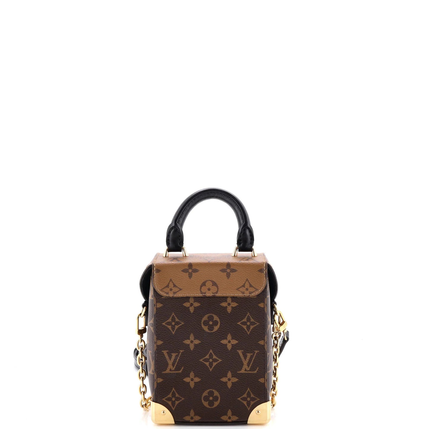 Louis Vuitton Camera Box Nm Handbag Studded Reverse Monogram Canvas