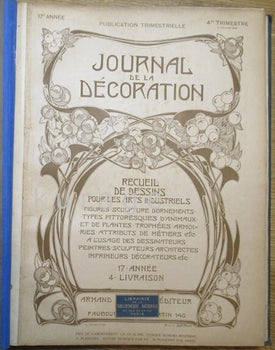 Antique 6 Book Set Journal De La Decoration