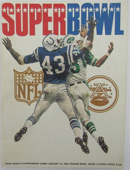 Super Bowl Iii - 1969 Vintage Rare Program Colts