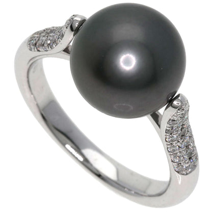 Akoya Pearl Pearl Diamond Ring K18 White Gold