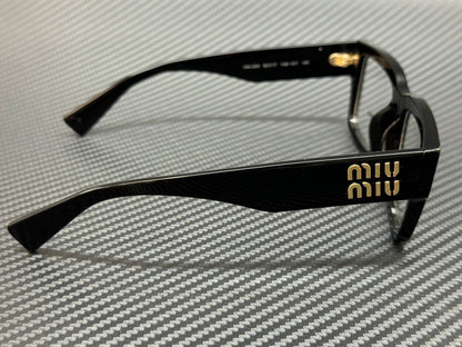 Women's Black Eyeglasses 1AB1O1 54 mm 02XV by MIU MU