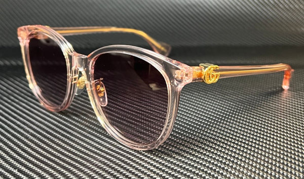 Pink Transparent Violet Women's Sunglasses Size XL 56 mm Gucci