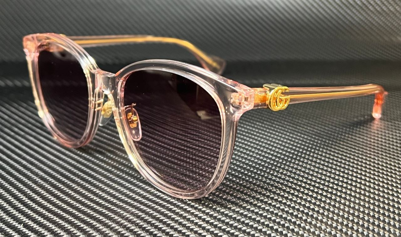 Pink Transparent Violet Women's Sunglasses Size XL 56 mm Gucci