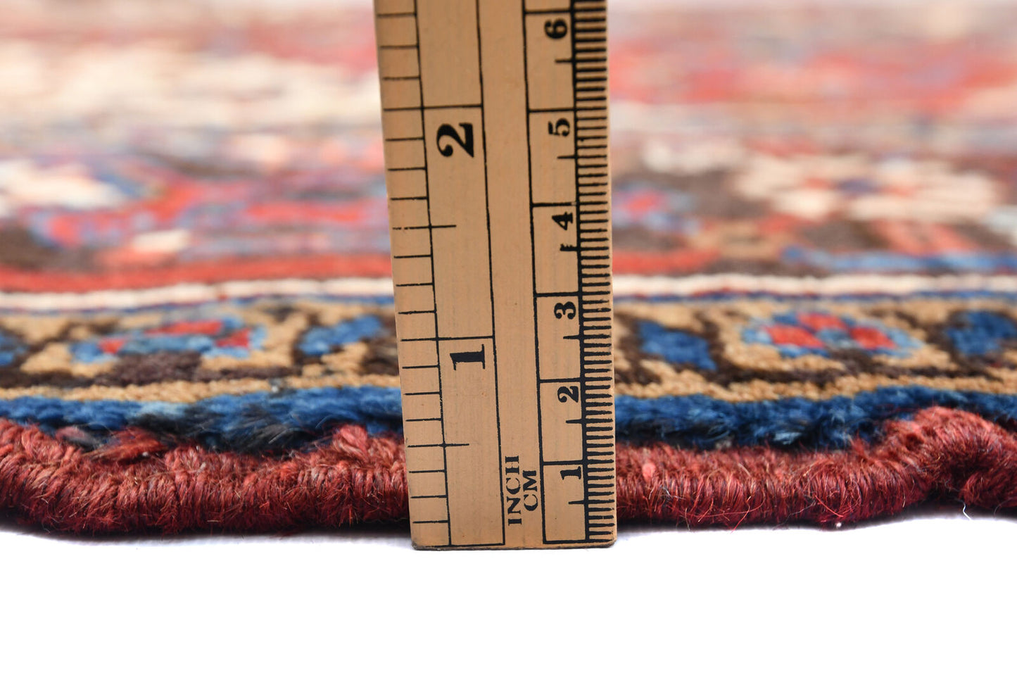 Red Serapi Oriental Rug Large Vintage Geometric
