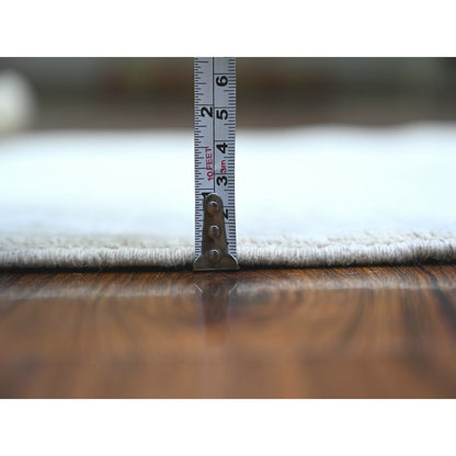 3'X4'9" Aircraft White Peshawar With Faded Colors Wool Hand Knotted Rug