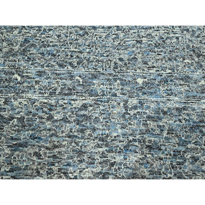 9'X12' Blue 14Th Century Influence Mamluk Design Hand Knotted Wool Rug