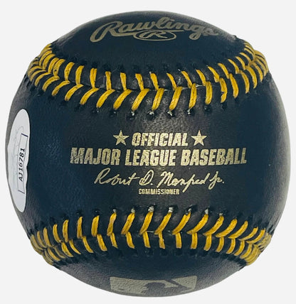Carl Yastrzemski Autographed Black Baseball (Jsa)