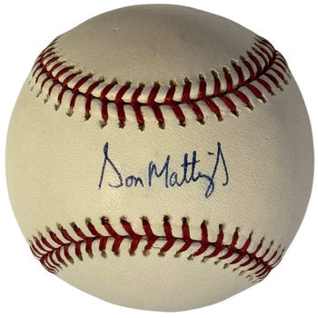 Don Mattingly Autographed Official Major League Baseball (Jsa)