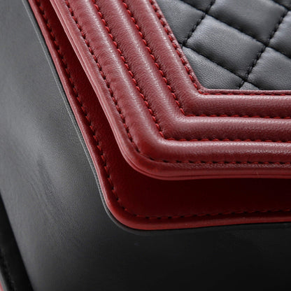 Chanel Bicolor Boy Flap Bag Quilted Lambskin Large