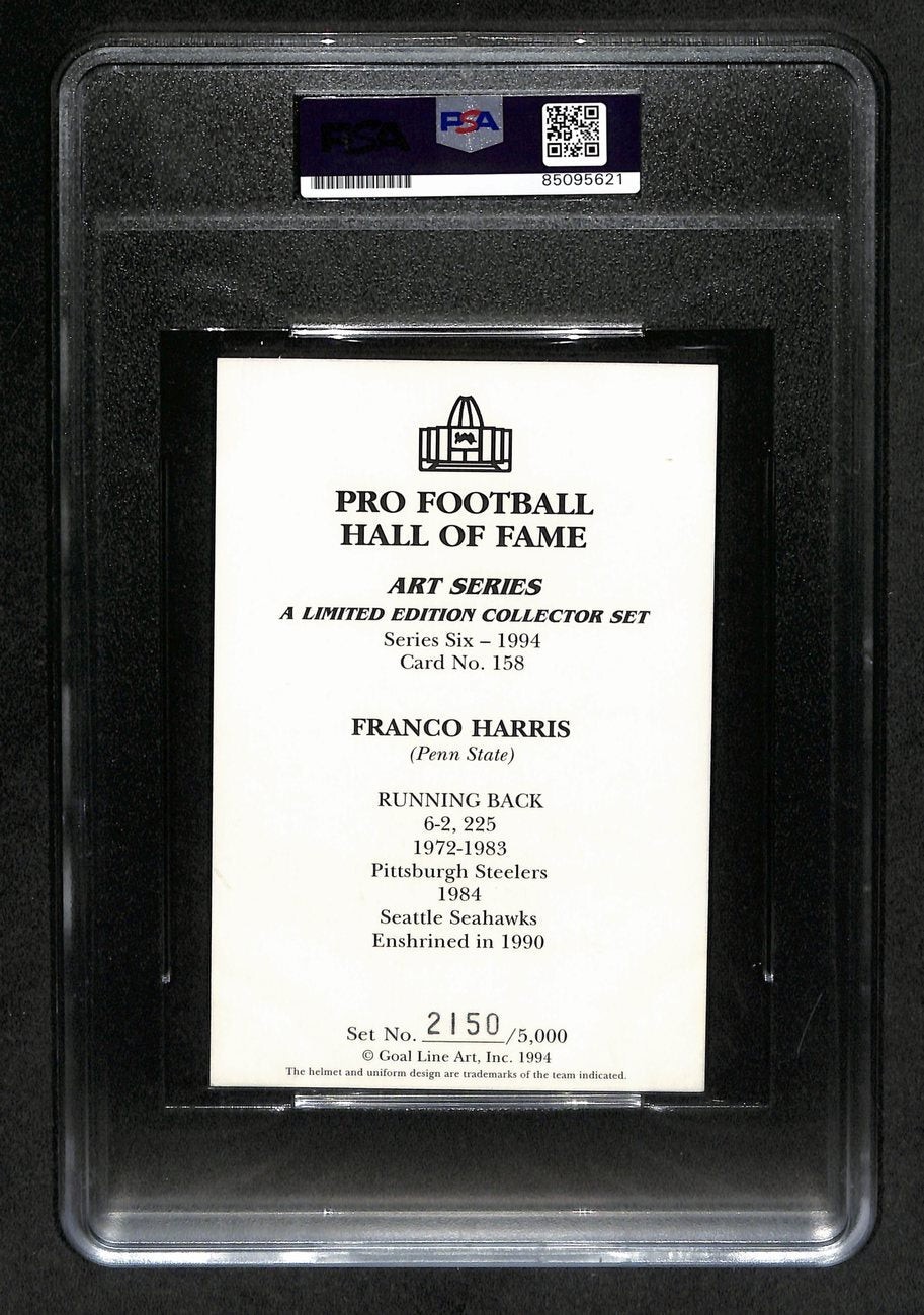 Franco Harris Hof Signed 1994 Glac Card