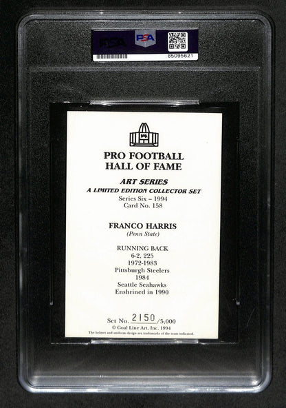 Franco Harris Hof Signed 1994 Glac Card