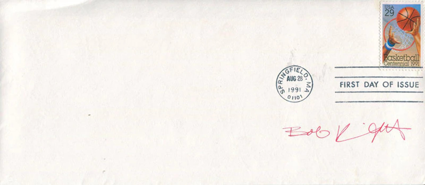 Bobby Knight Autographed 1991 First Day Of Issue Cache