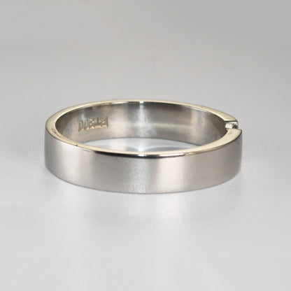 Mens Platinum Princess Cut Diamond Wedding Band