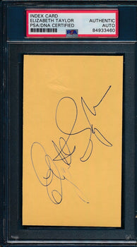 Elizabeth Taylor Signed/Autographed 3X5 Index Card Actress Psa/Dna 179454