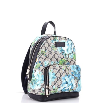 Gucci Zip Pocket Backpack Blooms Print Gg Coated Canvas Small
