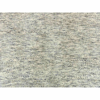 8'X10'1" Beige Hand Knotted Wool Organic Salt And Pepper Design Rug