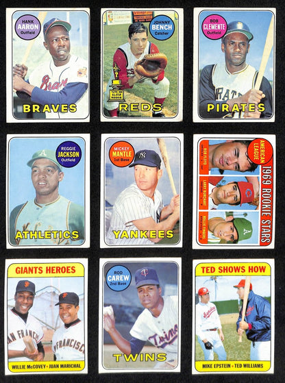 1969 Topps Baseball Card Complete Set (1-664) Mantle Ryan Jackson Seaver 191957